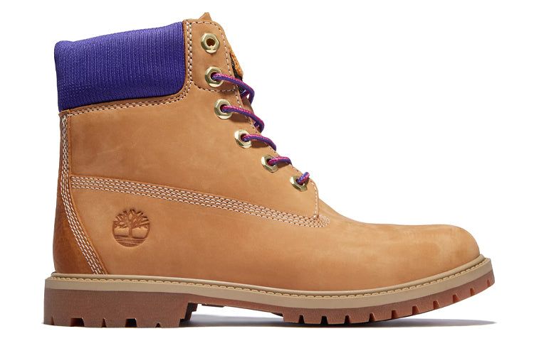 (WMNS) Timberland 6 Inch Heritage Cupsole Boots 'Wheat Nubuck with Purple' A44KP231 sold by KicksCrew product image thumbnail 2