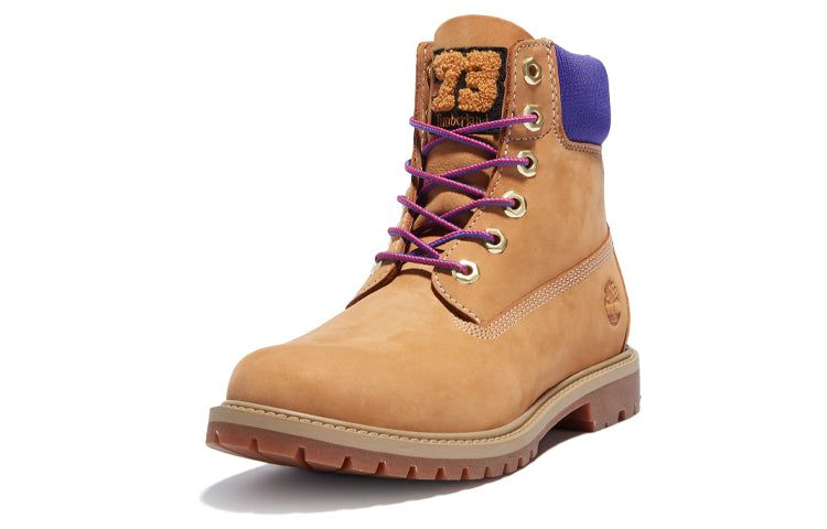 (WMNS) Timberland 6 Inch Heritage Cupsole Boots 'Wheat Nubuck with Purple' A44KP231 sold by KicksCrew product image thumbnail 3