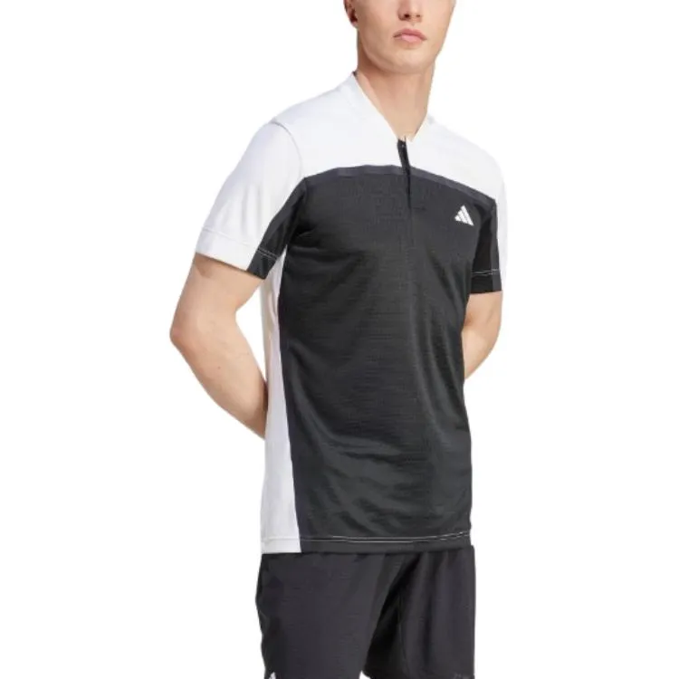 adidas Tennis HEAT.RDY Pro FreeLift Henley Polo Shirt 'Black White' IS8970 sold by KicksCrew product image thumbnail 5