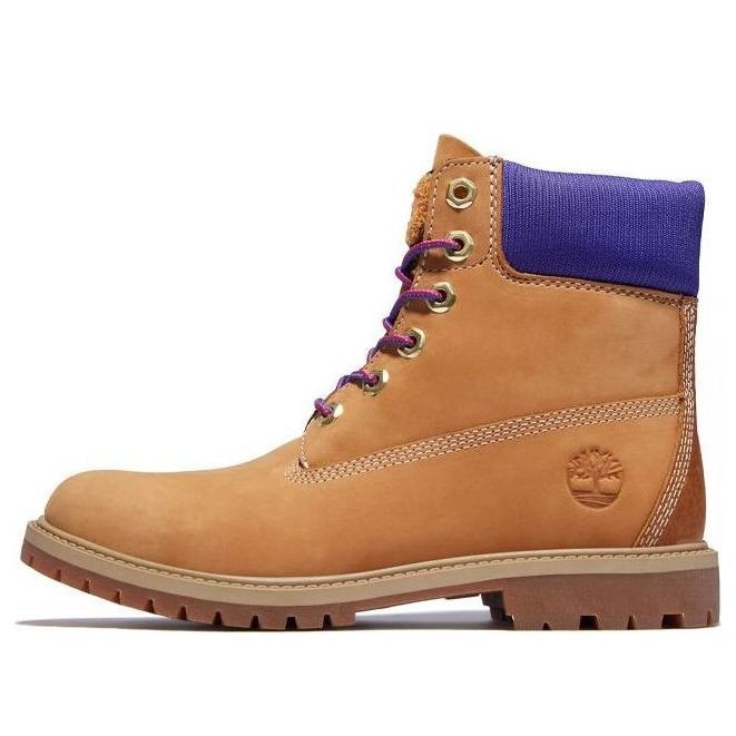 (WMNS) Timberland 6 Inch Heritage Cupsole Boots 'Wheat Nubuck with Purple' A44KP231 sold by KicksCrew