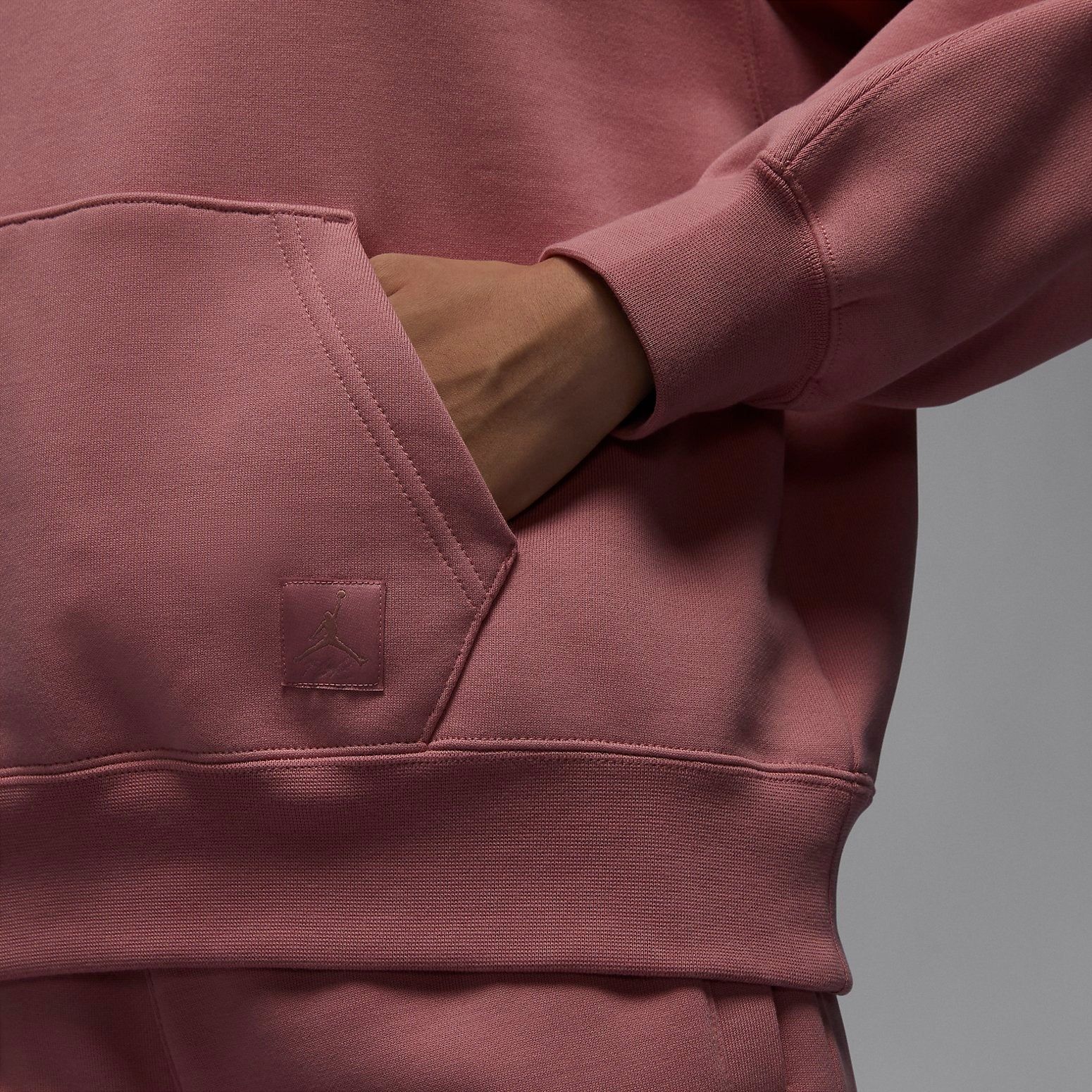 (WMNS) Air Jordan Brand Fleece Quarter Zip 'Stardust Red' FD7222-618 sold by KicksCrew product image thumbnail 2