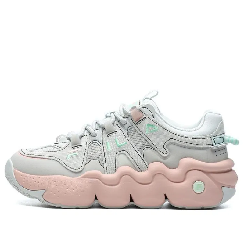 (WMNS) FILA Barricade Low Sneakers 'Grey Pink White' F12W211121FBA sold by KicksCrew