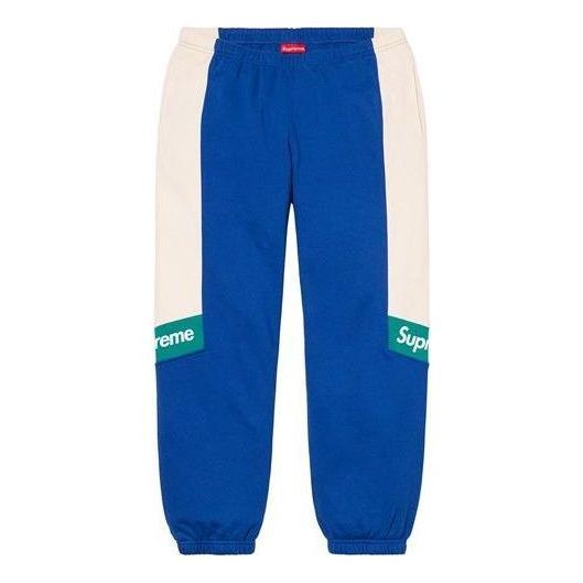 Supreme Color Blocked Sweatpants 'Blue White Green' SUP-SS20-362 sold by KicksCrew