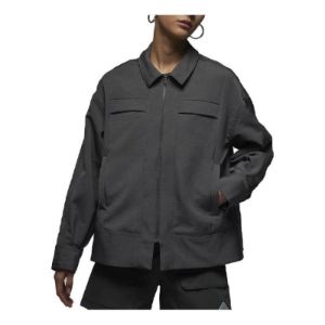 (WMNS) Air Jordan Full Zip Work Jacket 'Grey' DX0505-022 sold by KicksCrew