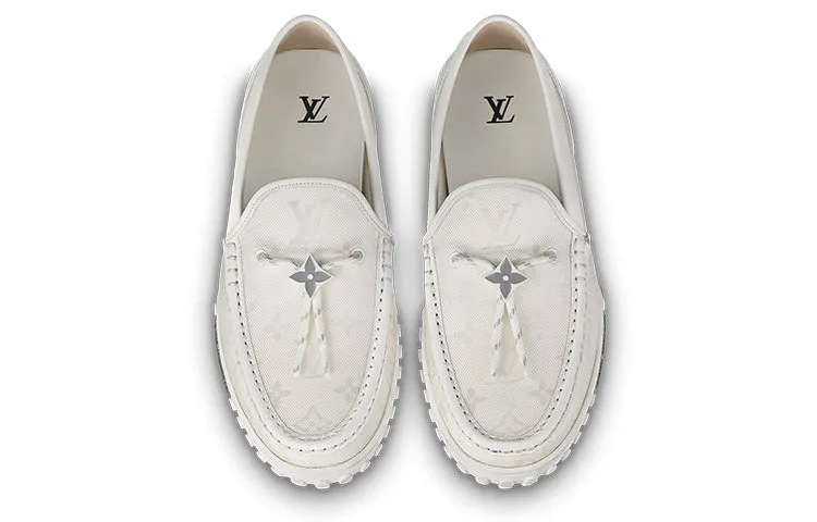LOUIS VUITTON Racer Moccasins Shoes 'White Mesh Monogram' 1ABMLG sold by KicksCrew product image thumbnail 3
