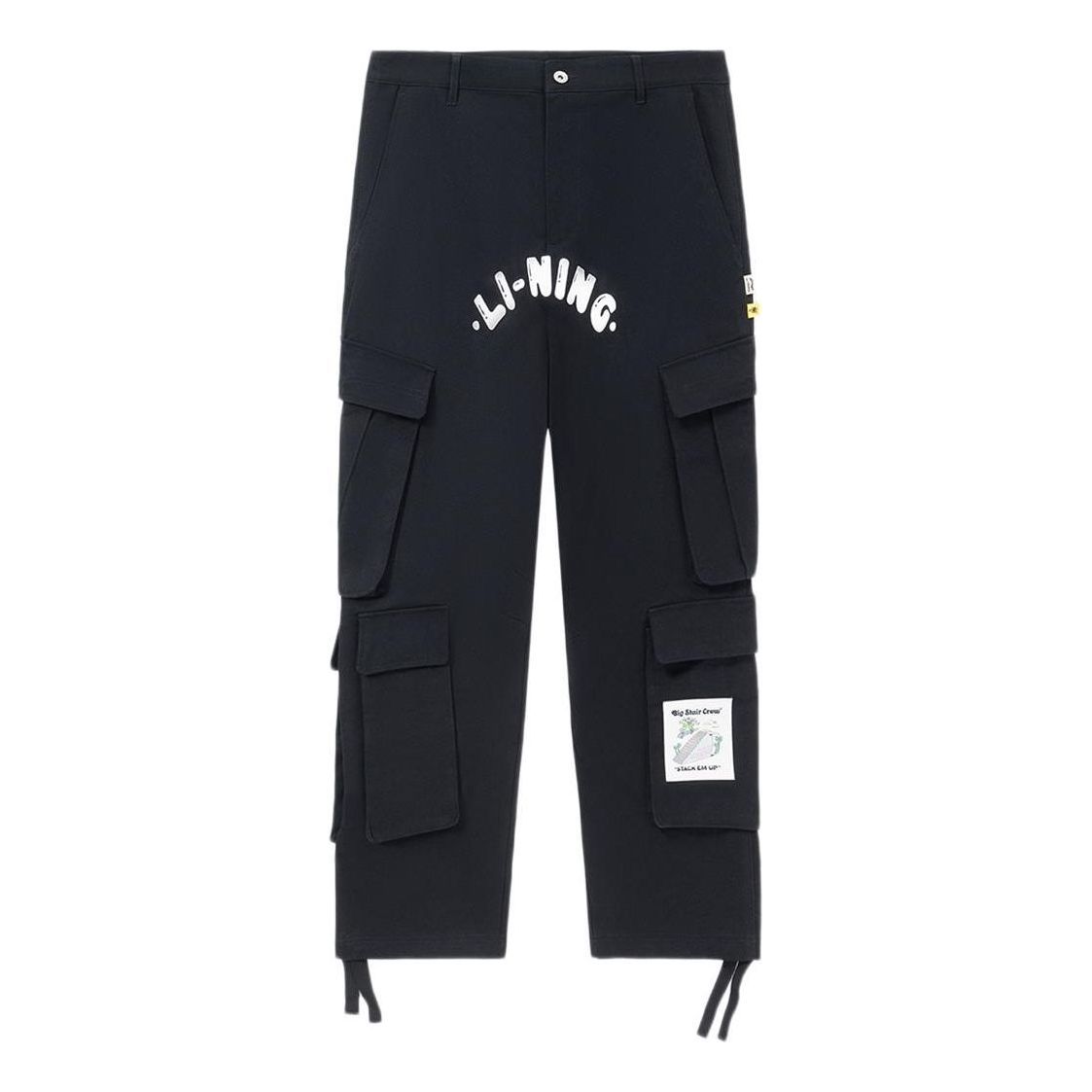Li-Ning x Steven Harrington Graphic Cargo Pants 'Black' AKXR609-2 sold by KicksCrew