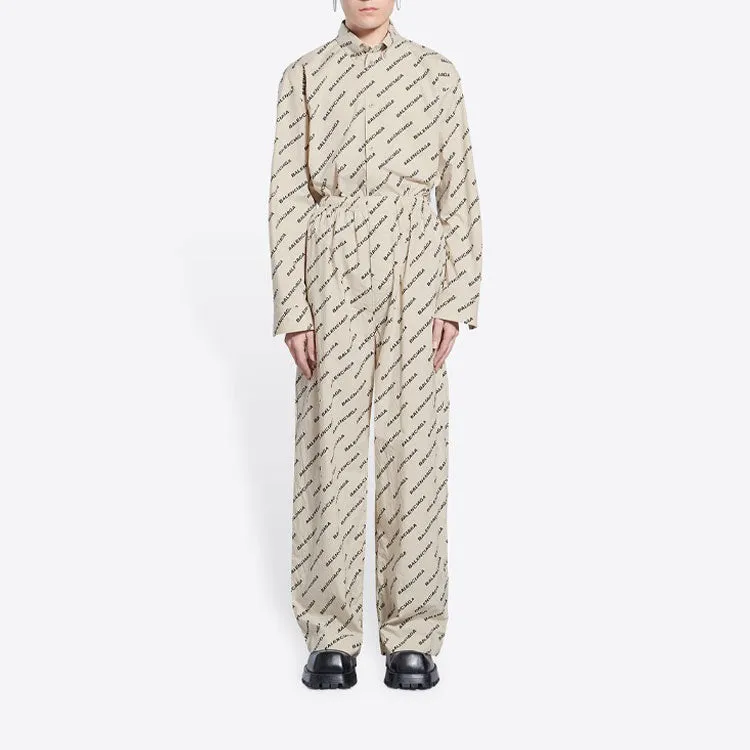 Balenciaga Year Of The Tiger Typo Pyjama Pants 'Beige' 681819TLLJ12599 sold by KicksCrew product image thumbnail 3