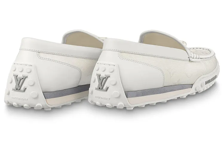LOUIS VUITTON Racer Moccasins Shoes 'White Mesh Monogram' 1ABMLG sold by KicksCrew product image thumbnail 4