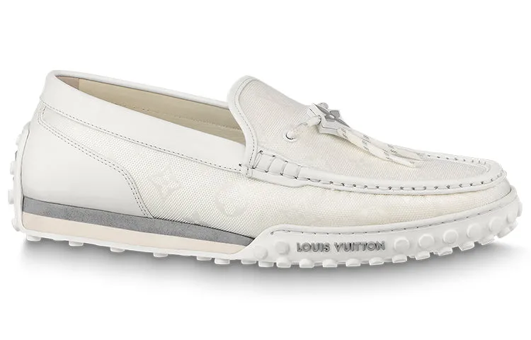 LOUIS VUITTON Racer Moccasins Shoes 'White Mesh Monogram' 1ABMLG sold by KicksCrew product image thumbnail 2