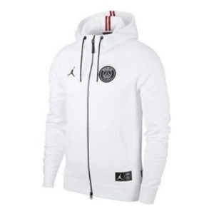 Air Jordan x Paris Saint Germain Wings Zip Hoodie 'White Black' BQ4195-100 sold by KicksCrew