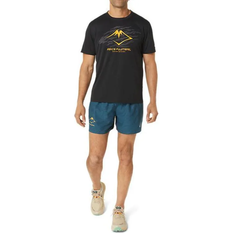 ASICS Fujitrail Logo T-shirt 'Black Yellow' 2011C981-001 sold by KicksCrew product image thumbnail 4