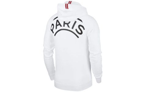 Air Jordan x Paris Saint Germain Wings Zip Hoodie 'White Black' BQ4195-100 sold by KicksCrew