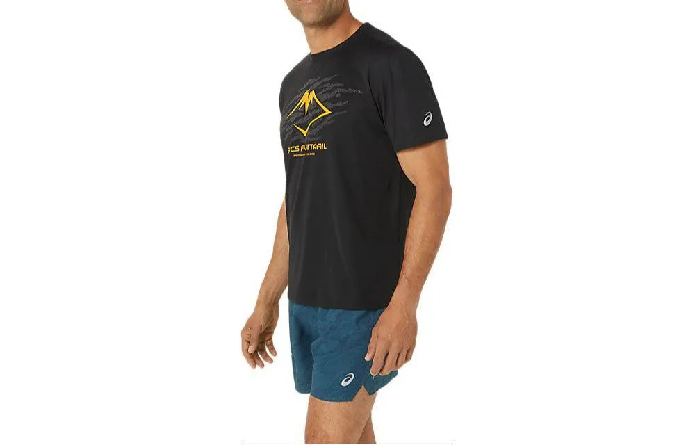 ASICS Fujitrail Logo T-shirt 'Black Yellow' 2011C981-001 sold by KicksCrew product image thumbnail 3