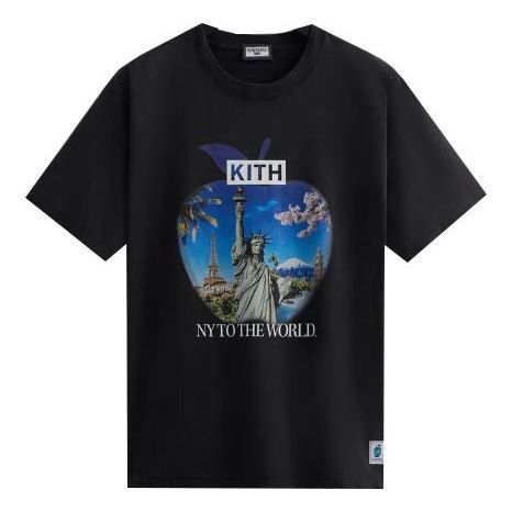 KITH New York to the World Souvenir Vintage Tee 'Black' KHM031271-001 sold by KicksCrew