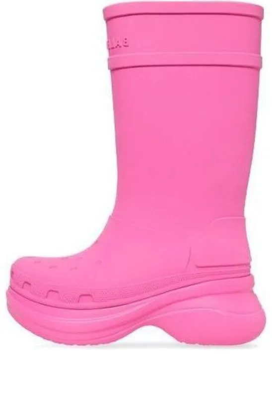 (WMNS) Crocs x Balenciaga Boots 'Bright Pink' 677388W1S8E5300 sold by KicksCrew