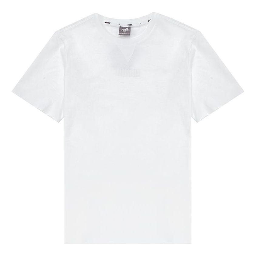 Puma Basic Logo T-Shirts 'White' 849593-02 sold by KicksCrew