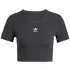 (WMNS) adidas Essentials Ribbed T-Shirt 'Black; Asia Sizing IY9666 sold by KicksCrew