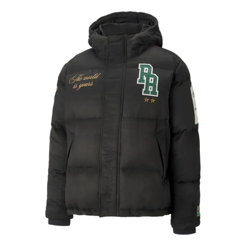 PUMA x RHUIGI Faux Leather Down Jacket 'Black' 539693-01 sold by KicksCrew