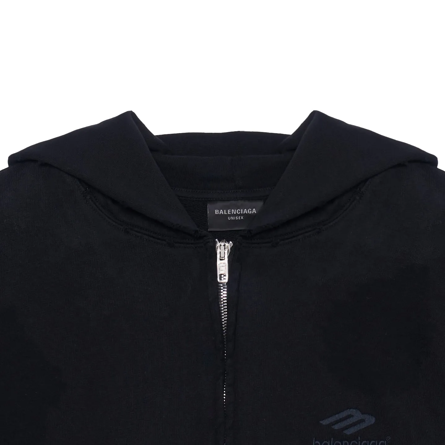Balenciaga Heavy Metal Zip-Up Hoodie Small Fit 'Black Faded' 744454TOVD81055 sold by KicksCrew product image thumbnail 5