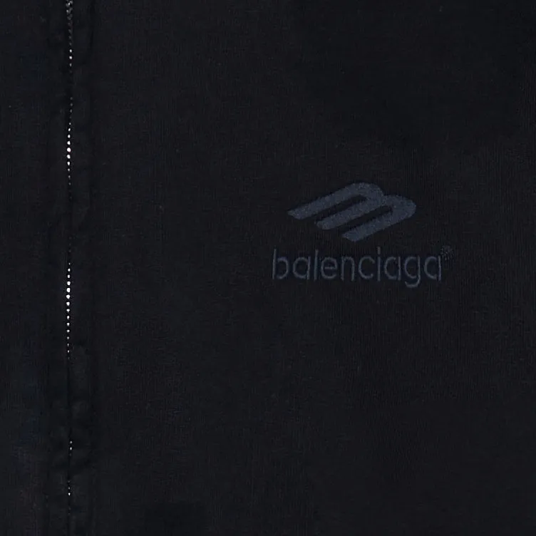 Balenciaga Heavy Metal Zip-Up Hoodie Small Fit 'Black Faded' 744454TOVD81055 sold by KicksCrew product image thumbnail 3