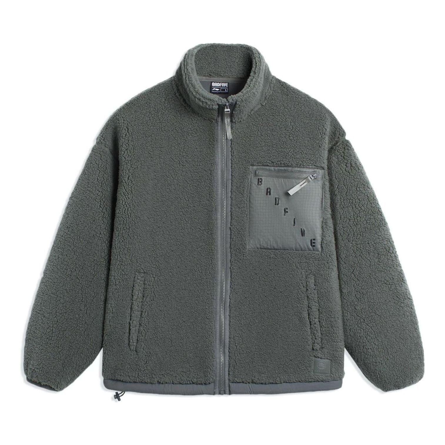 Li-Ning BadFive Logo Polar Fleece Jacket 'Grey' AFDSA67-5 sold by KicksCrew