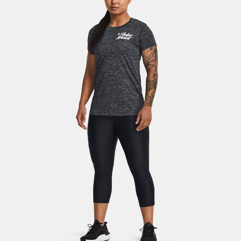 (WMNS) Under Armour Tech Twist Graphic Short Sleeve T-Shirt 'Dark Grey' 1379489-001 sold by KicksCrew product image thumbnail 5