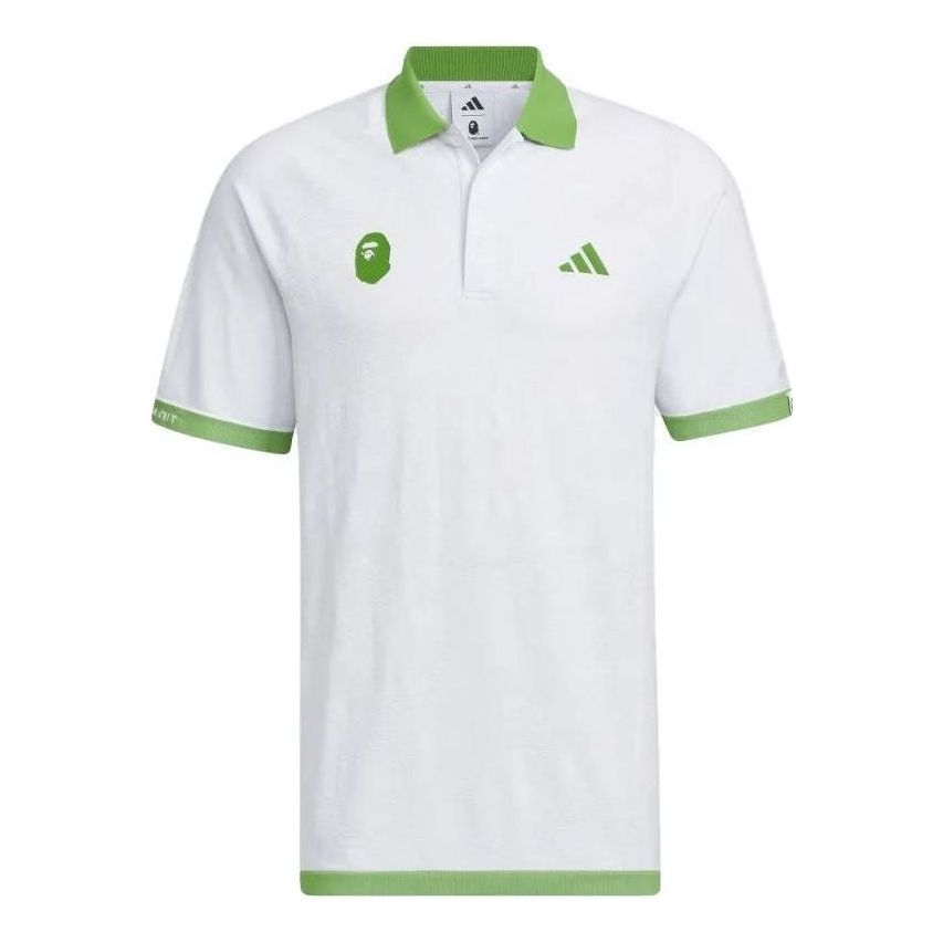 adidas Golf x BAPE Camisa Polo Shirt 'White' IQ3680 sold by KicksCrew