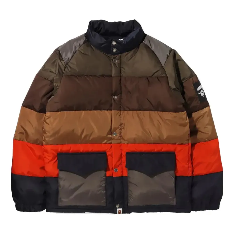 A Bathing Ape Hoop Classic Down Jacket 'Multi' 0ZXDNM141001H sold by KicksCrew