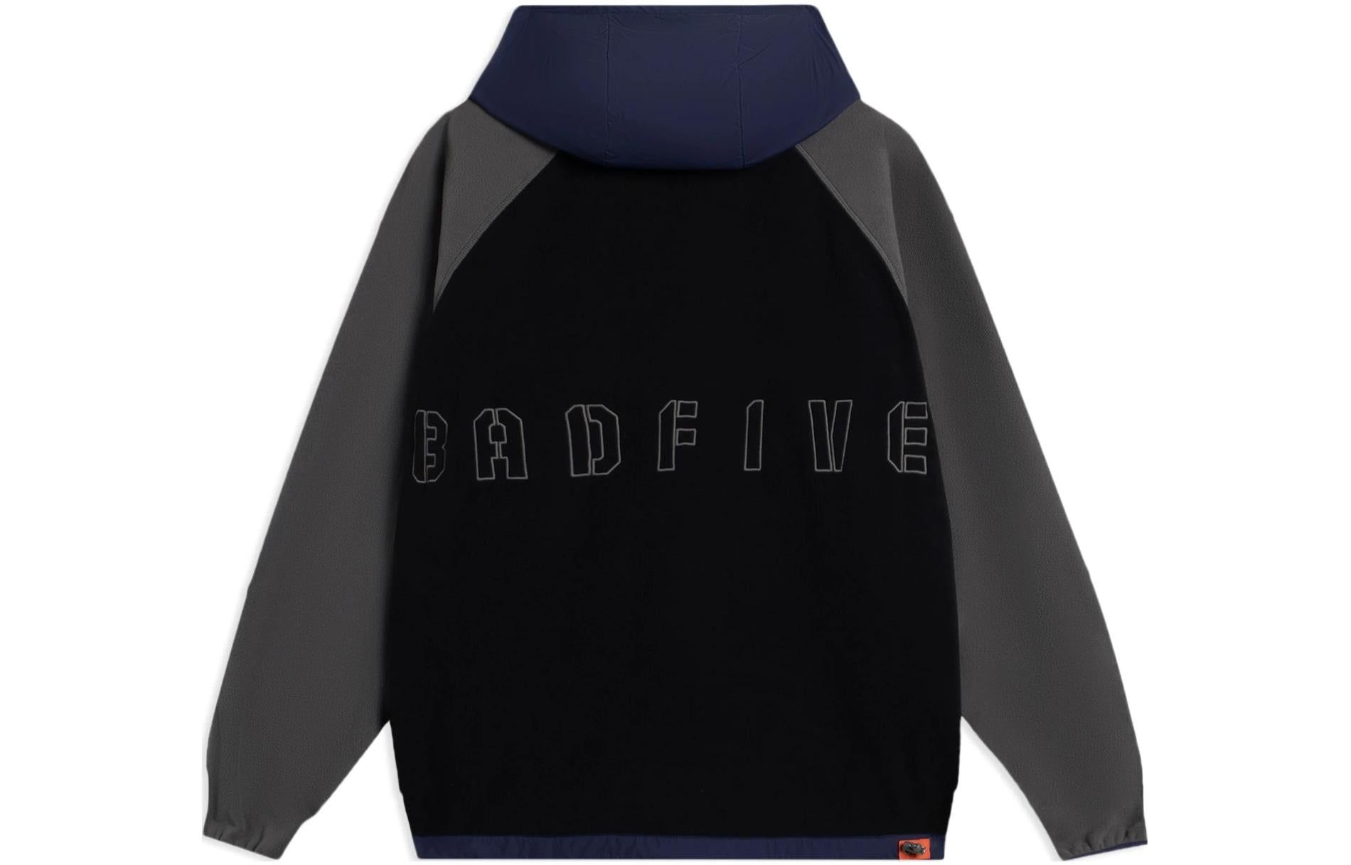 Li-Ning BadFive Logo Color Block Hooded Jacket 'Black Grey' AFDSA77-1 sold by KicksCrew product image thumbnail 2