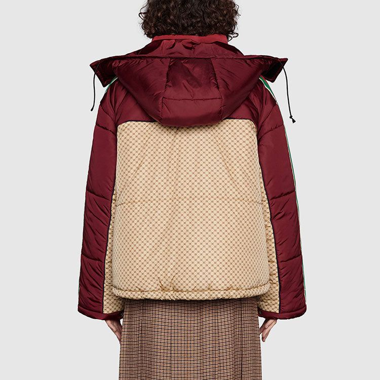 (WMNS) Gucci GG Parachute Nylon Padded Jacket 'Beige Burgundy' 663279-ZAHB8-6705 sold by KicksCrew product image thumbnail 3