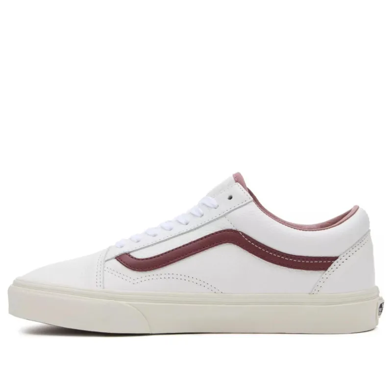 Vans Old Skool Premium Leather 'White Dark Red' VN0007NT7BF sold by KicksCrew