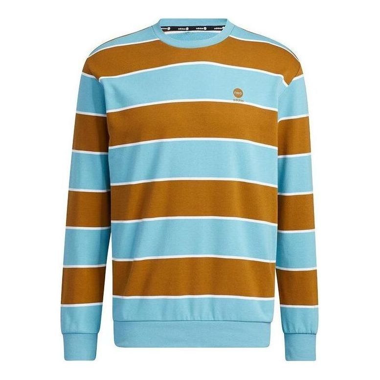 Adidas Neo Essentials Sweatshirts 'Blue Brown' IA4960 sold by KicksCrew