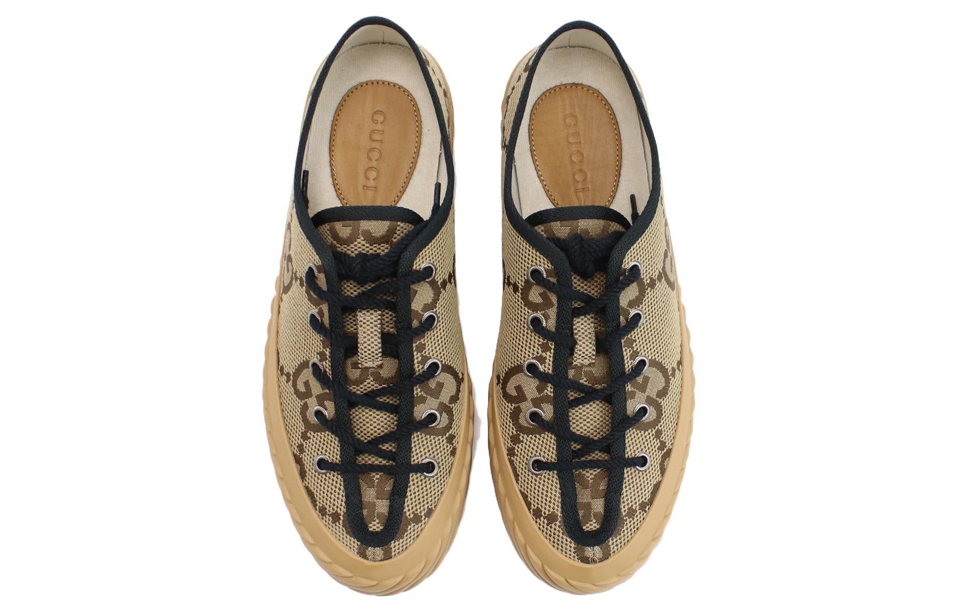 GUCCI Maxi GG Lace-Up Sneakers 'Beige Black' 703031-UKOH0-2590 sold by KicksCrew product image thumbnail 3