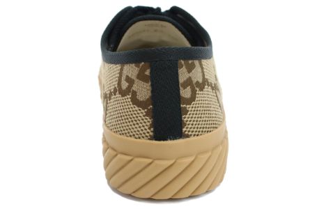 GUCCI Maxi GG Lace-Up Sneakers 'Beige Black' 703031-UKOH0-2590 sold by KicksCrew