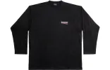 Balenciaga Political Campaign Long Sleeve T-Shirt Large Fit 'Black' 681046TKVJ11070 sold by KicksCrew