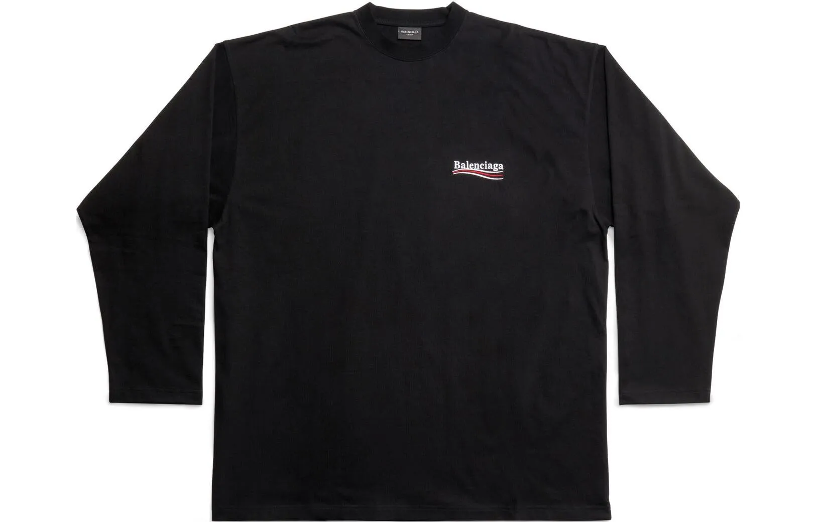Balenciaga Political Campaign Long Sleeve T-Shirt Large Fit 'Black' 681046TKVJ11070 sold by KicksCrew product image thumbnail 2