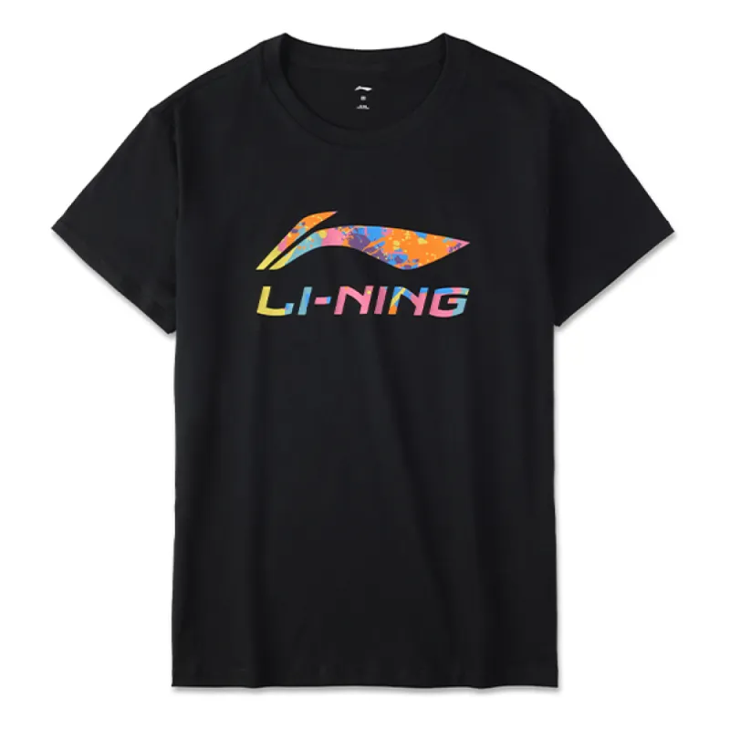 Li-Ning Classic Logo T-shirt 'Black Multi' AHSU835-1 sold by KicksCrew