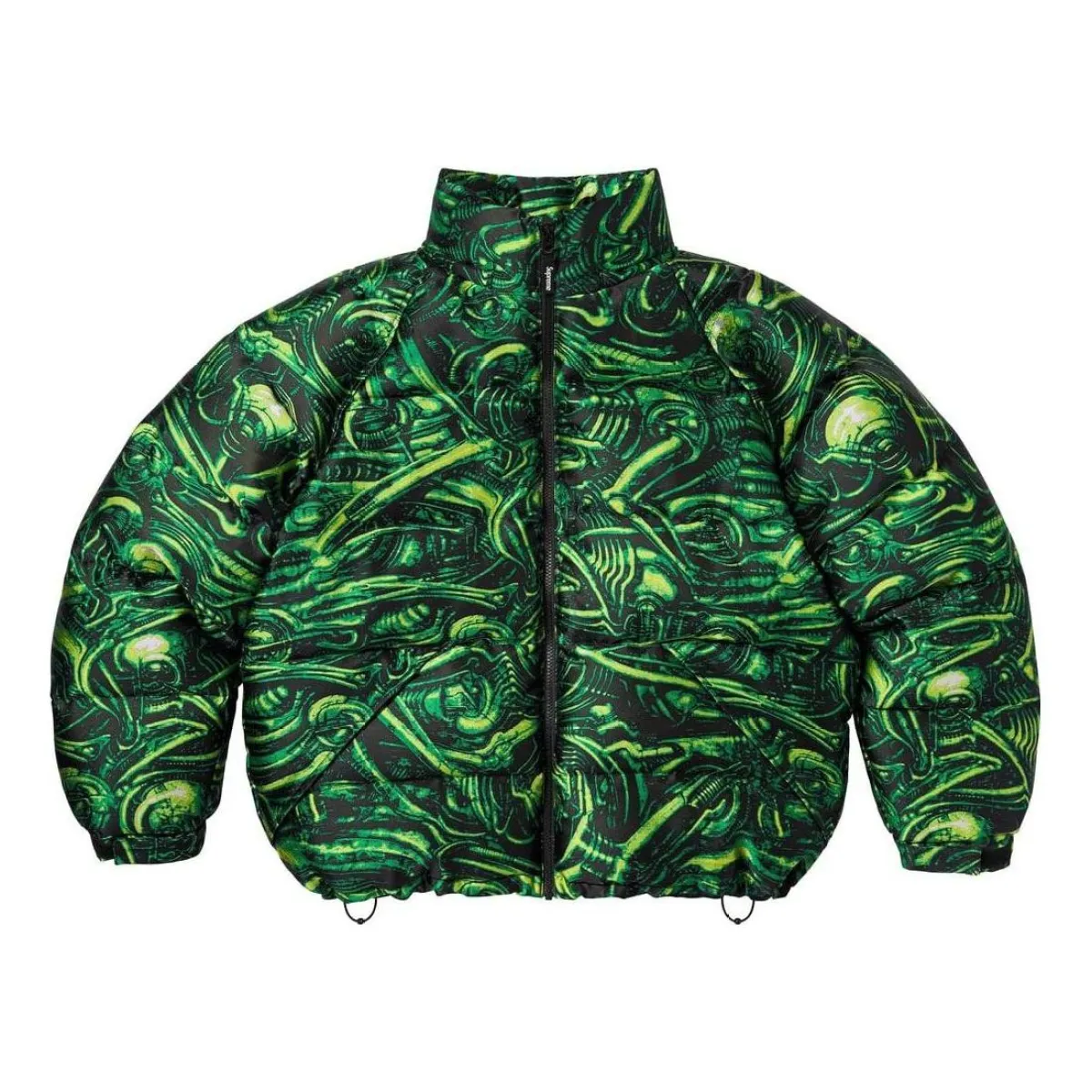 Supreme x H.R. Giger Jacquard Down Puffer Jacket 'Green Black' SUP