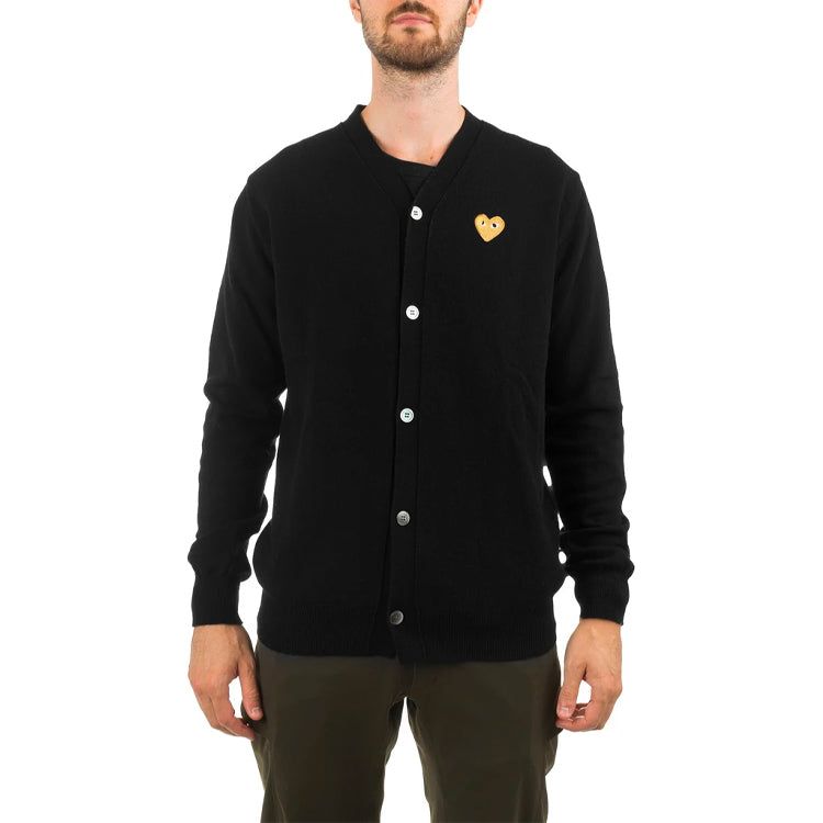 COMME des GARCONS PLAY Cardigan Gold Emblem 'Black' AZ-N050-051-1 sold by KicksCrew product image thumbnail 3