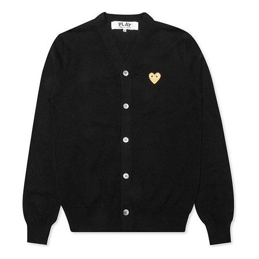 COMME des GARCONS PLAY Cardigan Gold Emblem 'Black' AZ-N050-051-1 sold by KicksCrew