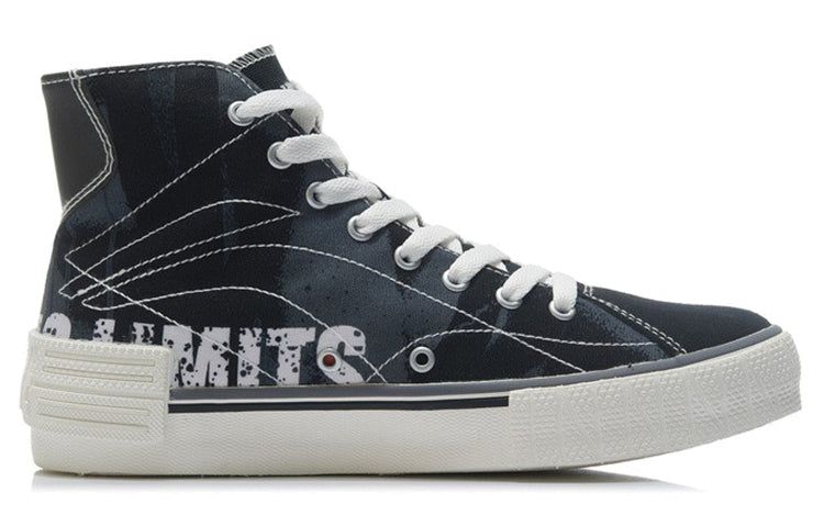 (WMNS) Li-Ning Lifestyle High Top Skate Shoes 'Black White' AETR002-1 sold by KicksCrew product image thumbnail 2