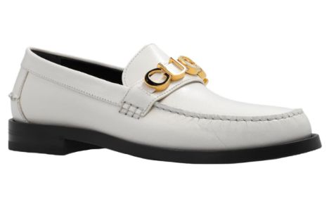(WMNS) Gucci Loafer with Metal Gucci logo 'White' 700036-D3V00-9022 sold by KicksCrew