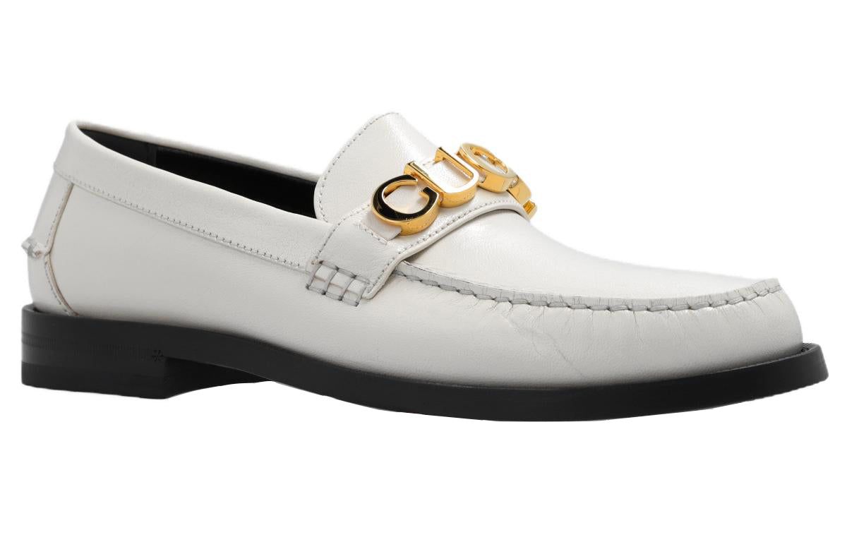 (WMNS) Gucci Loafer with Metal Gucci logo 'White' 700036-D3V00-9022 sold by KicksCrew product image thumbnail 3