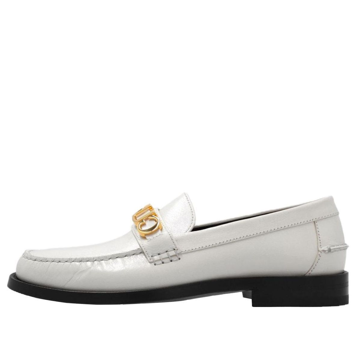 (WMNS) Gucci Loafer with Metal Gucci logo 'White' 700036-D3V00-9022 sold by KicksCrew