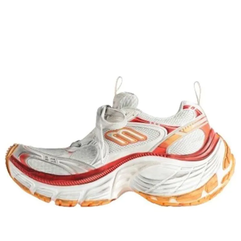 (WMNS) Balenciaga 10XL Sneakers 'White Red and Orange Mesh TPU and Rubber' 792778W2MV29670 sold by KicksCrew