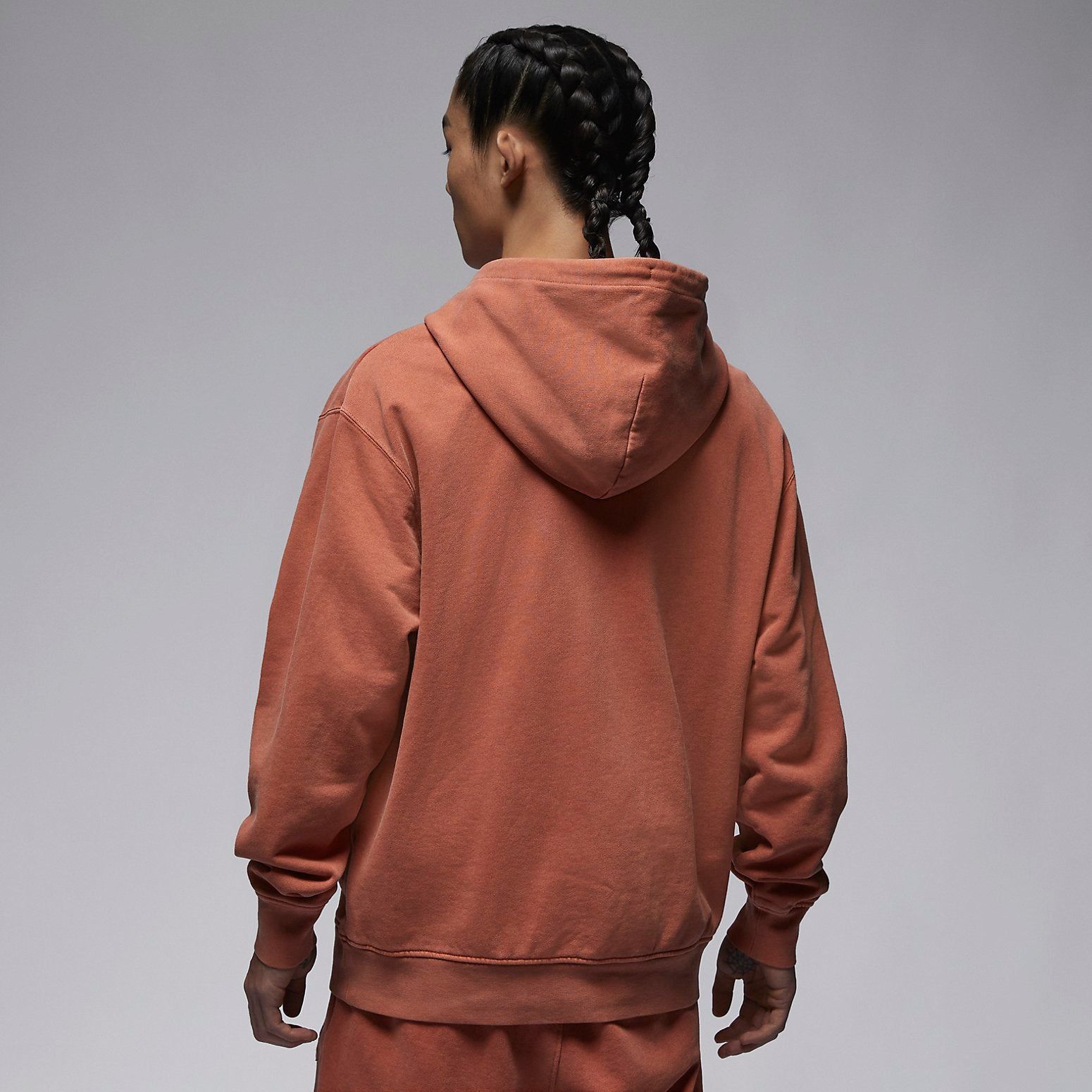 Air Jordan Flight Fleece Pullover Hoodie 'Orange Red' FB7291-810 sold by KicksCrew product image thumbnail 3