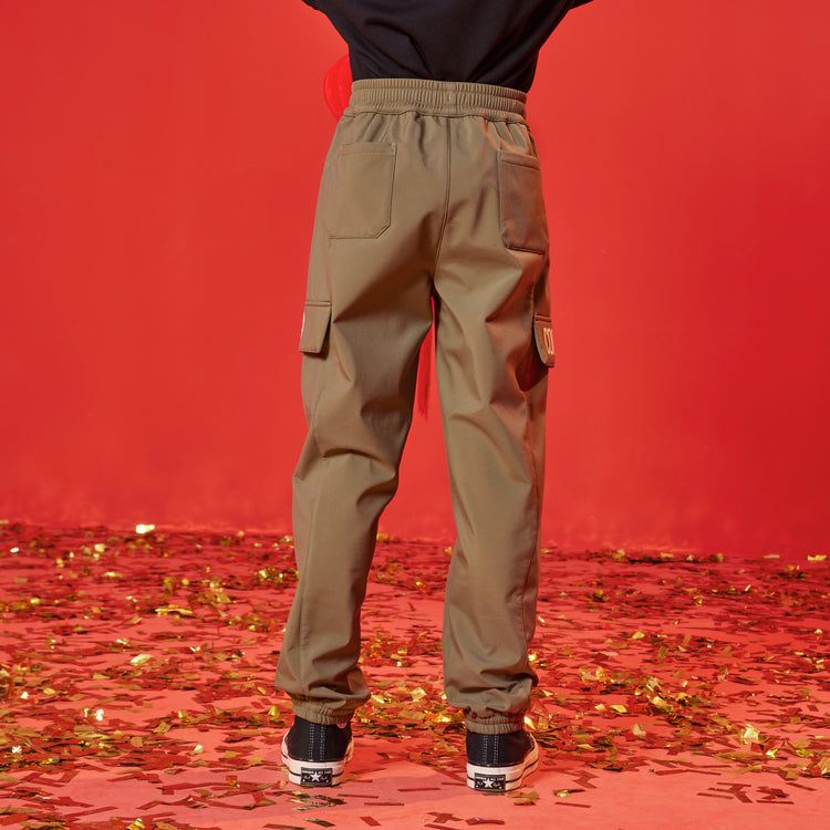 (GS) Converse Solid Color Elastic Waist Pants 'Olive Green' CV2312128GS-001 sold by KicksCrew product image thumbnail 4