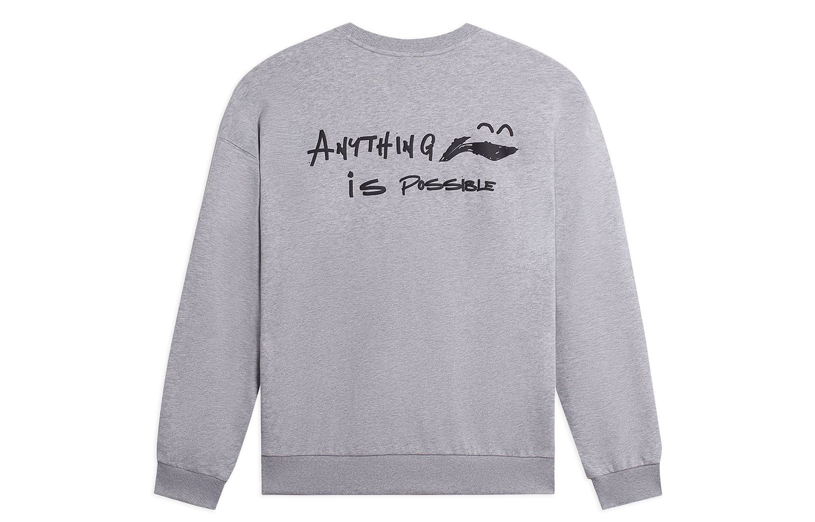 Li-Ning Anything Is Possible Graphic Sweatshirt 'Grey' AWDSF71-11 sold by KicksCrew product image thumbnail 2