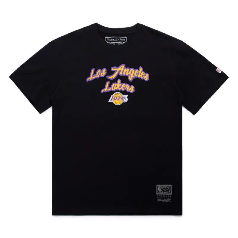 Mitchell & Ness Highlight LA Lakers T-Shirt 'Black' MNTS042LAL sold by KicksCrew