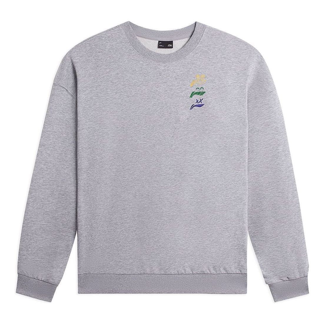 Li-Ning Anything Is Possible Graphic Sweatshirt 'Grey' AWDSF71-11 sold by KicksCrew
